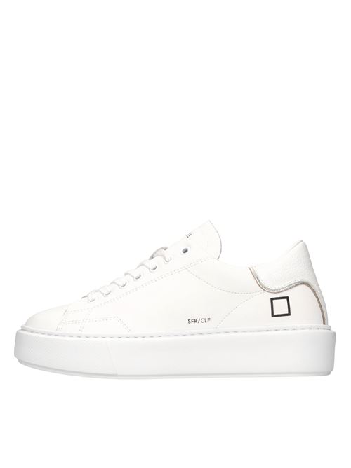 Sneakers modello SFERA in pelle e tessuto D.A.T.E. | SFERA CALFBIANCO